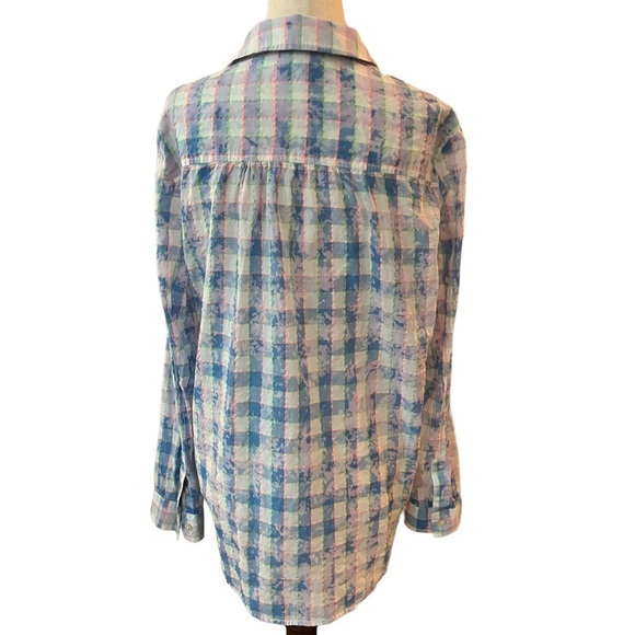 Anthropologie Plaid Tie-dye Button-down - Picture 2 of 3